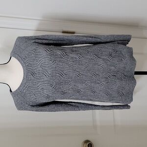 Sonoma Size S Gray Cable Knit Sweater, Long Sleeve, Gently Used Condition
